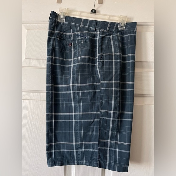 O'Neill Blue Plaid Hybrid Flat Front Triumph Chino Shorts Shorts size 38 - Picture 6 of 9